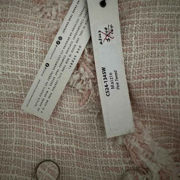 central park west New York City tweed pink maizie  blazer jacket size S Small - Picture 5 of 13